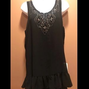 Forever 21 Beaded Ruffled Tunic Dress